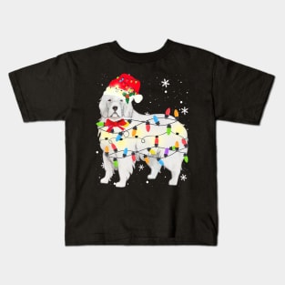 Great Pyrenees Dog Christmas Light Xmas Mom Dad Kids T-Shirt